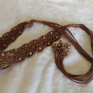 💰Beaded tie belt